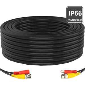 BNC DC STROMVERLÄNGERUNGSKABEL CCTV KABEL KAMERA VIDEO SICHERHEIT DATENLEITUNG 1-100M - Bild 1 von 1