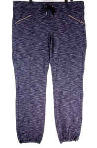 Pantalones de chándal Athleta con cordón bolsillos con cremallera talla XL jaspeados negros grises - Imagen 1 de 11