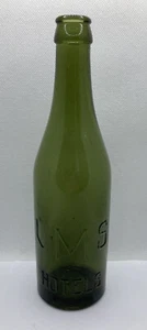 Vintage 1930’s Railway Green Beer Bottle - LMS HOTELS (Derby) - Half Pint Size - Bild 1 von 6