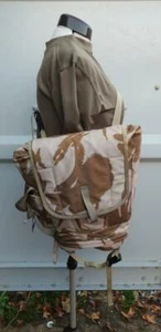 British Army Issue Field Pack DPM Desert Respirator Military Retro Man Bag - Picture 1 of 7