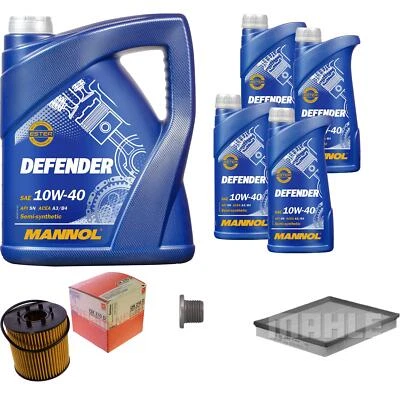 Pacchetto ispezione Mahle 9 L Mannol Defender 10W-40 per Renault Master II Bus 2.5 - Immagine 1 di 4