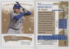 2014 Panini Classics Timeless Tributes Gold /25 Adrian Gonzalez #4