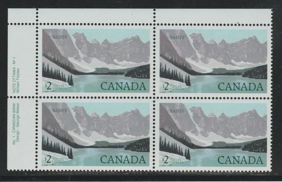 1985 Canada SC# 936 UL - National Park - Plate No.1 Plate Block M-NH Lot # 1595 - Image 1 of 1
