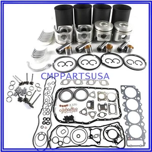 4HL1 Engine Rebuild Kit w/ Valves For Isuzu NPR NQR Truck Hitachi Excavator - Picture 1 of 11