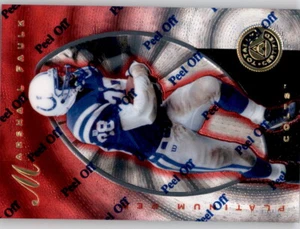 Fleer 1997 lámina roja totalmente certificada Marshall Faulk #d 2870/4999 carneros paralelos - Imagen 1 de 2