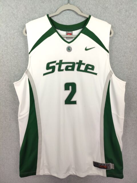 Men's Nike #42 Green Michigan State Spartans College Basketball Replica  Jersey