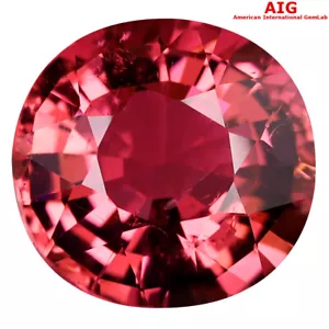 9.40 ct AIG Certified Mesmerizing Oval (14 x 13 mm) Un-Heated Pink Tourmaline - Picture 1 of 3
