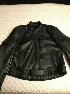 Teknic Leather Jacket 48-58-XL Excellent Condition with Cold Weather Liner - Picture 1 of 11