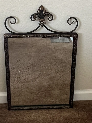 VINTAGE DECORATIVE WROUGHT IRON  MIRROR Cover