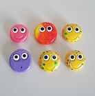 Smiley mini badges - whimsical cute and fun smiley face clay mini badges