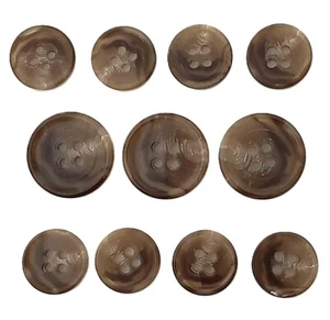 Brooks Brothers Genuine Horn Suit Buttons Brown Tan Cream Men's Q8W Men's - Picture 1 of 1
