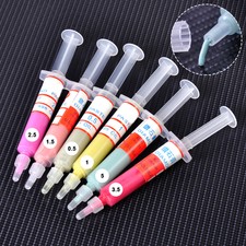 6x 5g Diamond Polishing Lapping Syringes Metal Grind Paste Compound 0.5-5 Micron