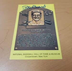 Stan Musial Autographed Hall of Fame Postcard
