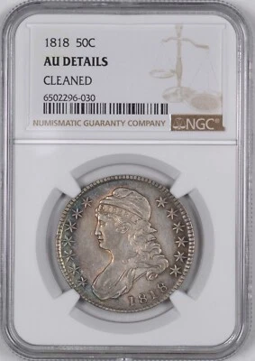 1818 Capped Bust Early US Half Dollar 50C - NGC AU Details - - Image 1 of 2