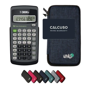 TI-30Xa inkl. WYNGS Schutztasche Blau - Wissenschaftlicher Taschenrechner - - Bild 1 von 6