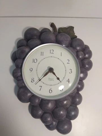 Ceramic Pastoral Dwelling Clock Grape Cluster Kitchen clock dining room Cover