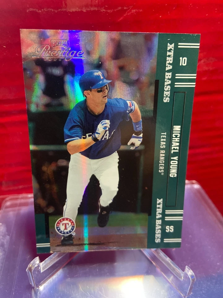 2005 Playoff Prestige Xtra Bases Green #70 Michael Young /50 - Image 1 of 1