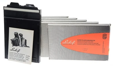 Linhof 4x5 Sheet Film Holders with Original Boxes, IB’s Numbers 1 to 10, MINT - Image 1 of 3
