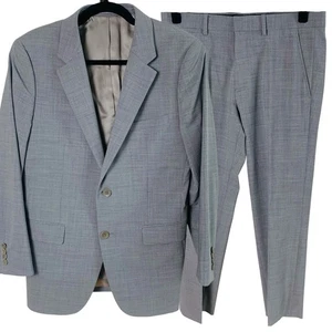 Theory Size 38S/30 2-Piece Suit w/ Sport Coat Blazer Jacket Gray Career Work - Picture 1 of 14