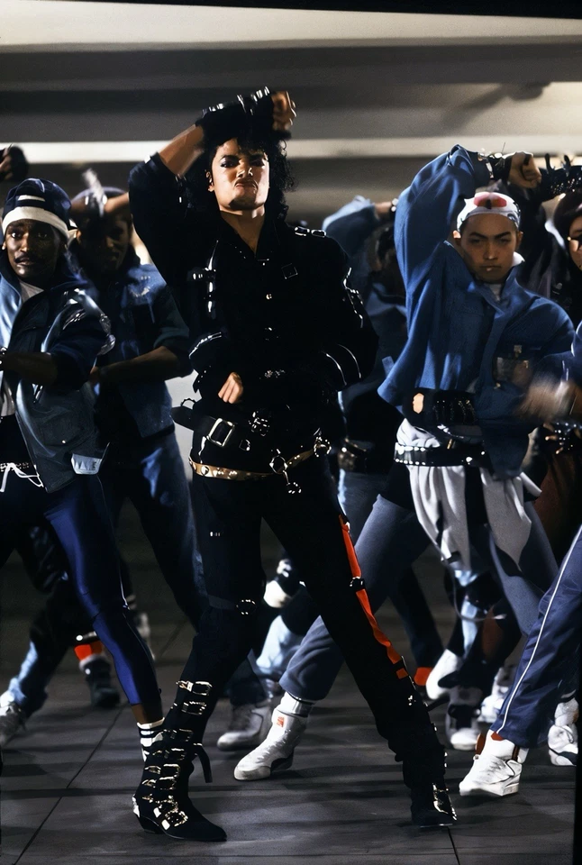 11x17 迈克尔·杰克逊 5 张照片海报 1986 年不良后台摄影 — 第 1/1 张图片