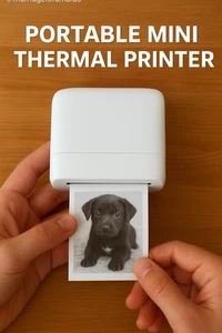 Portable Mini Thermal Printer Bluetooth Pocket Photo Label Inkless Wireless - Picture 1 of 1