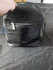 Armani Jeans Leather Backpack With Dust Bag - Picture 1 of 8