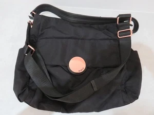 Mimco Nappy Bag Shoulder Strap Black Rose Gold Hardware, Wet Pack & Change Mat - Picture 1 of 12