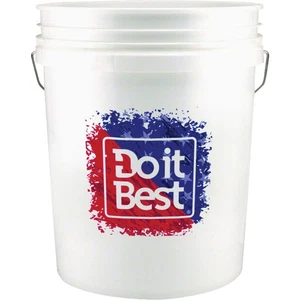 Hazlo mejor 5 gal. Cubo Patriótico Blanco 05GDUSA1120 Paquete de 10 SIM Supply, Inc. - Imagen 1 de 2