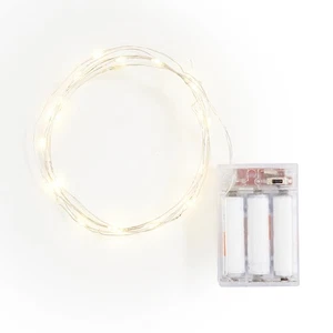 VBS Catena Luminosa Micro LED 20 LED con Timer Bianco Caldo Batteria 3xAA - Foto 1 di 11