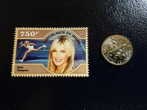 Maria Sharapova USTA Tennis 2014 Republique Du Niger Perforated Stamp - Picture 1 of 1