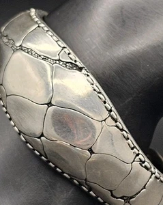 Ecclissi Sterlingsilber 925 breit strukturiertes Mosaik Armreif Armband - schwer 50,9 g - - Bild 1 von 16