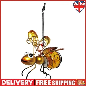 Solar Iron Insect Statue w/ LED Fairy Light Hanging Bee Light Garden Decor(Gold) - Picture 1 of 9