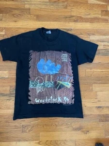 Vtg Woodstock 94 Concert Saugerties,NY T-Shirt Size L Single Stitch Made In USA - Picture 1 of 3