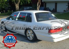 1988-1994 Lincoln Continental 6Pc Pillar Post Chrome Stainless Steel Trim Cover