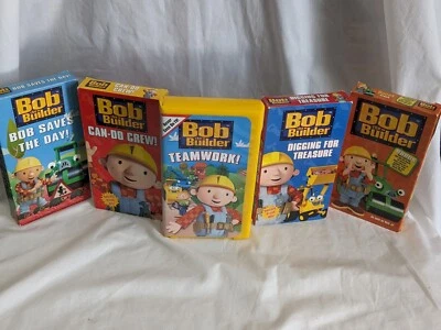 Bob The Builder VHS Lot of 5 Save The Day, Can-Do, Teamwork, Treasure Digging.. - Image 1 of 4