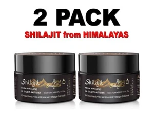Shilajit, 2 PACK, Pure Himalayan Resin Gold + Fulvic Acid & 85+ Trace Minerals - Picture 1 of 6