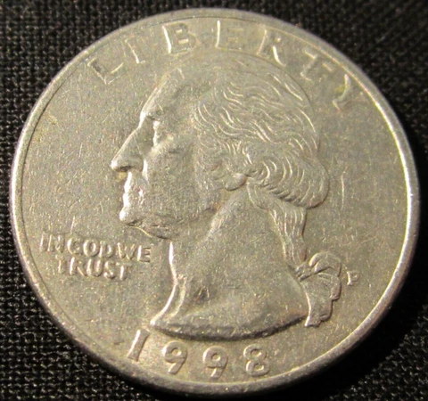 1998 P Washington Quarter - VG Very Good to VF Very Fine Cover