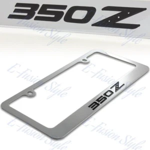 Marco de placa de latón cromado con logotipo de Nissan 350Z con licencia oficial - Imagen 1 de 1