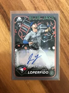 2024 Topps Holiday Joey Loperfido Silver Glitter /25 Auto RC Rookie #HAC-JL - Picture 1 of 2