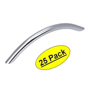 *Paquete de 25* Tiradores de mango de arco cromado pulido para gabinete Cosmas #801-128CH - Imagen 1 de 1