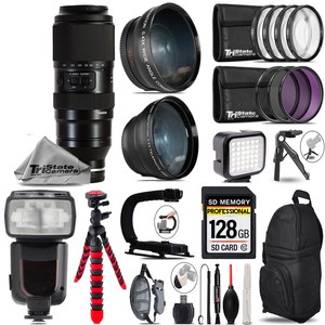 Tamron 50-400mm f/4.5-6.3 III VC Lens for Sony + LED Light + Tripod -128GB Kit