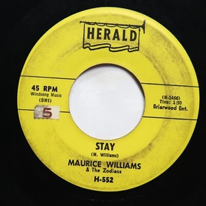 MAURICE WILLIAMS & THE ZODIACS - STAY / DO YOU BELIEVE  - SOUL 45 - Picture 1 of 2