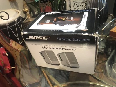 Bose Computer MusicMonitor Computer Speakers Desktop PC Silver Bose Sound Mint ! - Image 1 of 4