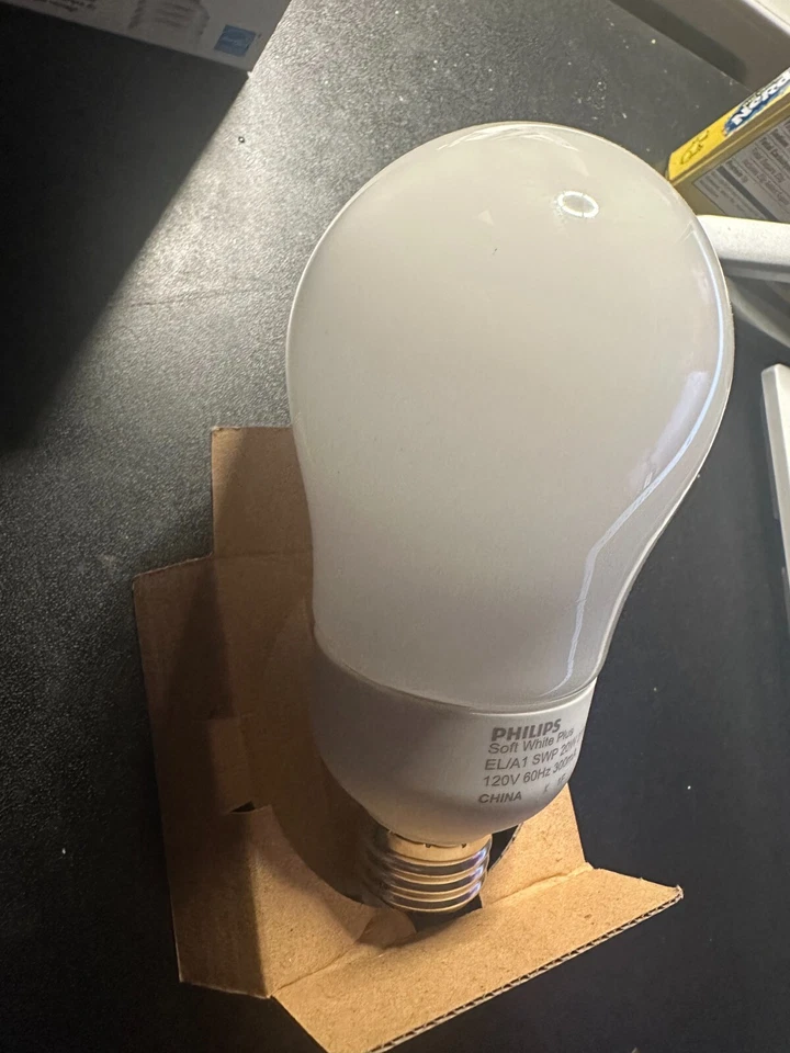 PHILIPS  20W 120V A21 CFL, Warm White  CASE OF 6 - Image 1 of 3