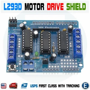 Placa de expansión L293D Motor Drive Shield para Arduino Duemilanove Mega UNO EE. UU. - Imagen 1 de 10