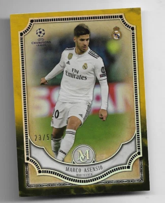 2018-19 Topps Champions League Museum Gold Card : Marco Asensio #23/50 - Image 1 of 2