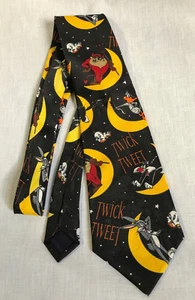 Looney Tunes Manie Halloween Herren Krawatte Taz Sylvester Tweety Bugs Daffy Poly - Bild 1 von 4