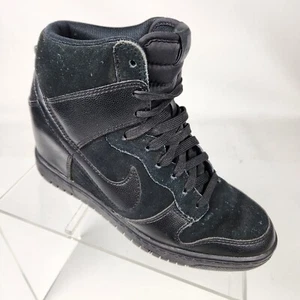 Nike Dunk Sky Hi Negro Oculto Cuña Gamuza Zapatos 528899-004 Mujer Talla 7 - Imagen 1 de 10