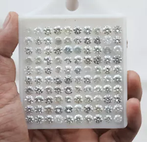 Salt and Pepper Loose Diamond 6.50MM Round Cut Moissanite Pass Diamond Tester - Picture 1 of 3