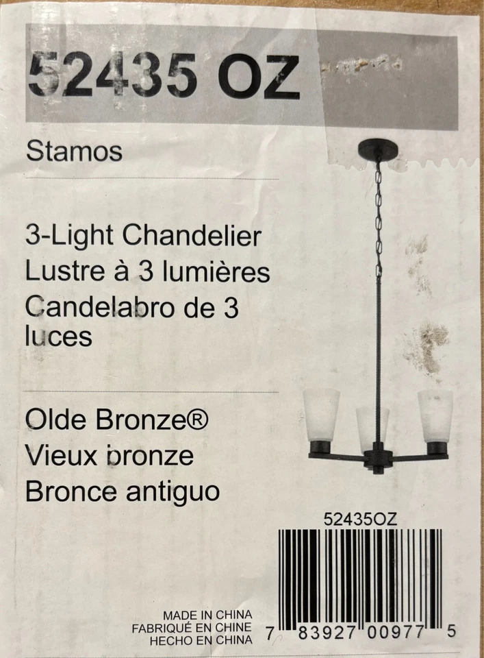 Stamos 18 pulgadas Lámpara de araña de comedor con círculo sombreado moderno de bronce antiguo de 3 luces Foto 1 de 1